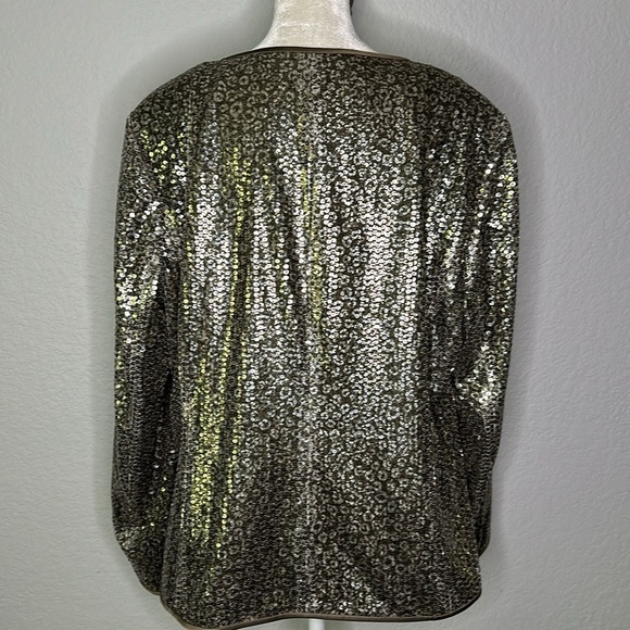 Nipon Boutique Women’s Sequined Open Jacket 16W - Picture 8 of 13